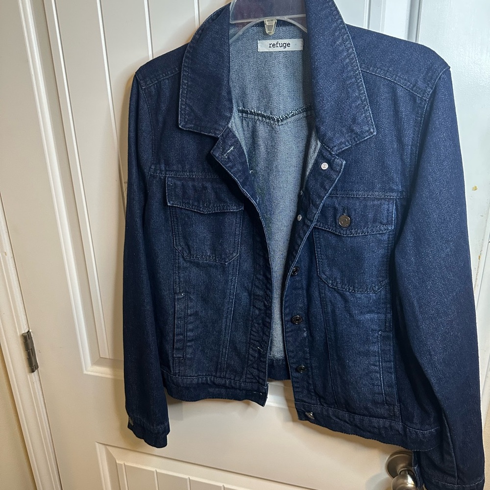 Refuge Men's Classic Denim Jacket - Dark Blue
